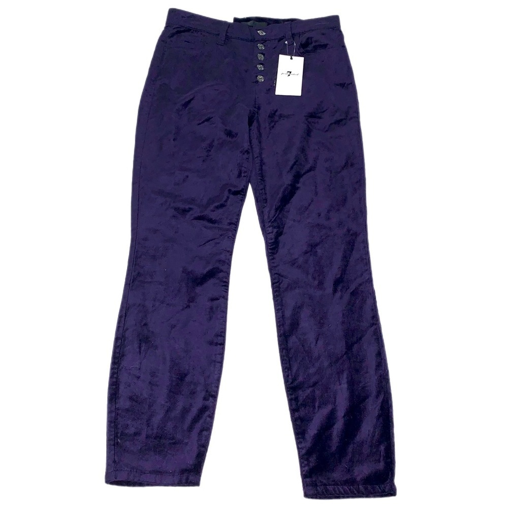 Seven For All Mankind High Waist Ankle Super Skinny Velvet Jean NWT